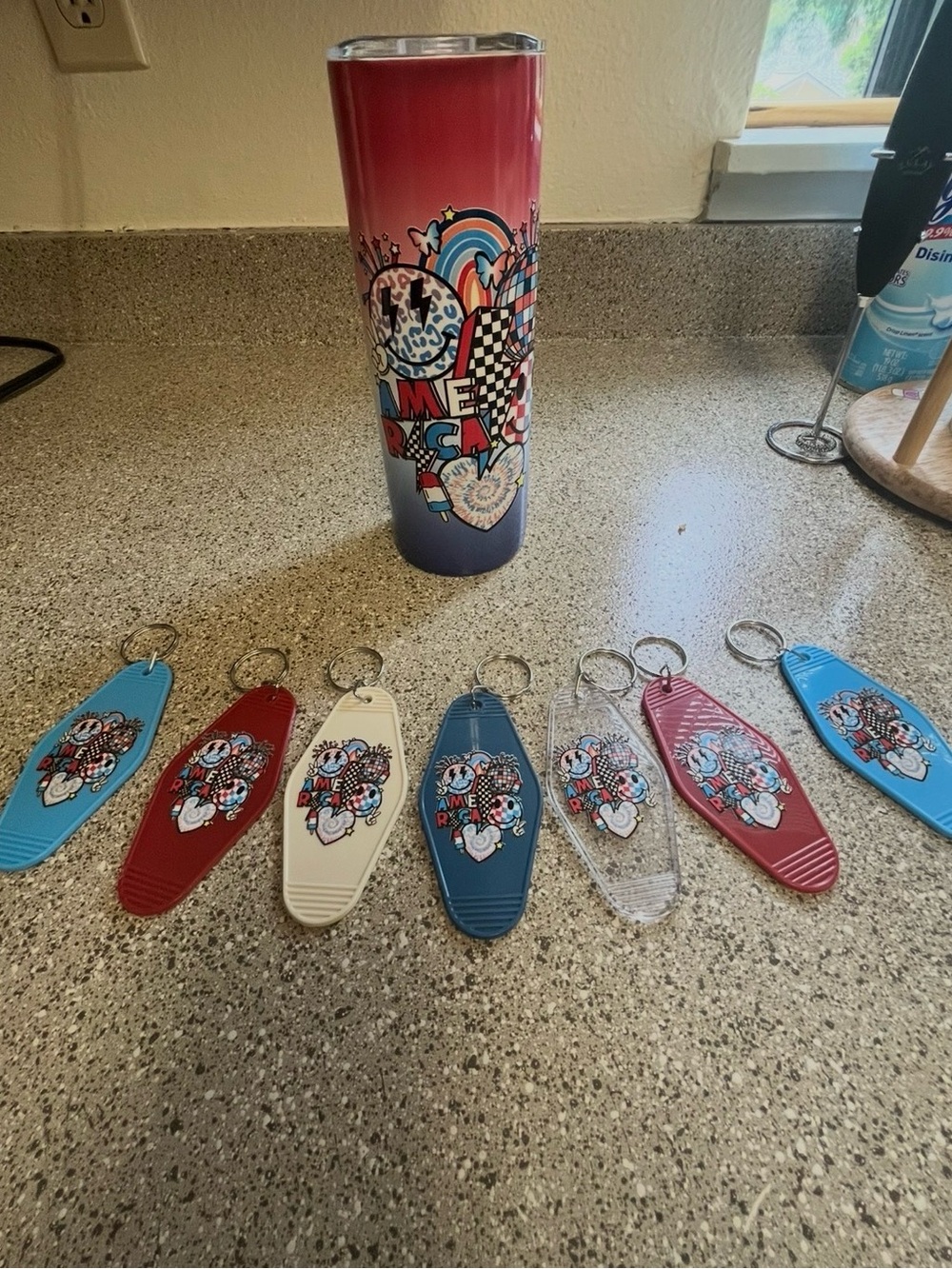 Unique Bomb Pop Retro Graphic Motel Keychains available at $8 each